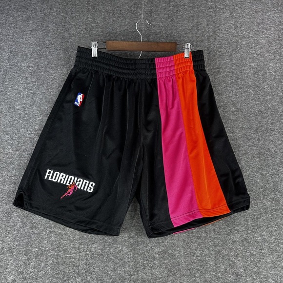 Mitchell & Ness Other - Mitchell & Ness Miami Heat Floridians Shorts Mens XL 48 Black Shiny 2005-06